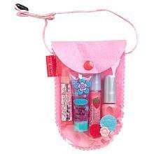 Bonnie Bell Lip Smacker Pretty in Pink Lip, Face & Nail 4-pc set with mini bag