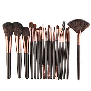 Paymenow New 18 Pieces Makeup Brush Set Tools Foundation Face Powder Blush Eyeshadow...