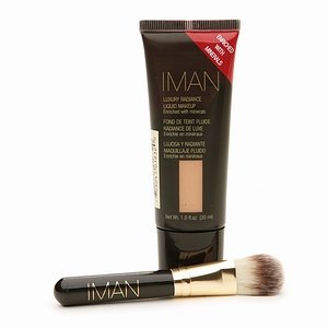 IMAN Luxury Radiance Second to None Liquid Makeup & Brush Set EARTH 3