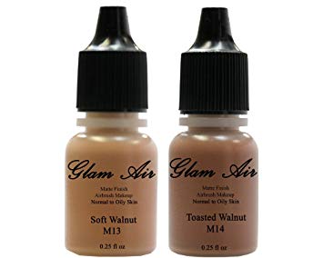 Glam Air Airbrush Water-based Foundation in Set of 2 Assorted Dark Matte Shades (For Normal...