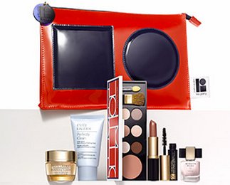NEW Estee Lauder 2015 7 Pcs Skincare Makeup Gift Set $125+ Value with Cosmetic Bag