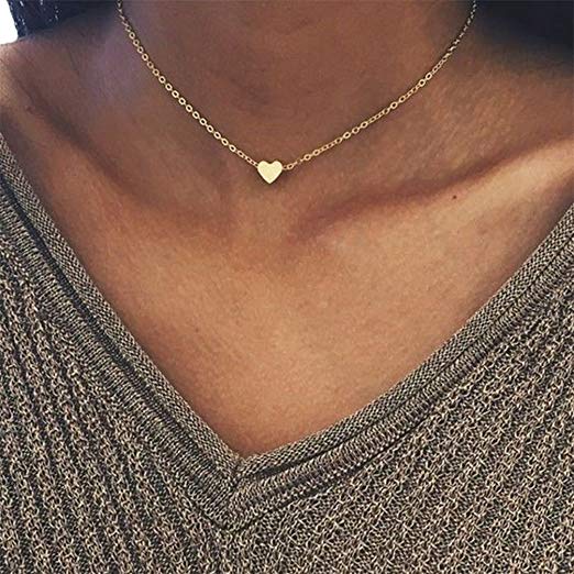 Floralby Love Heart Women Girls Choker Necklace Chains Fashion Jewelry Gift