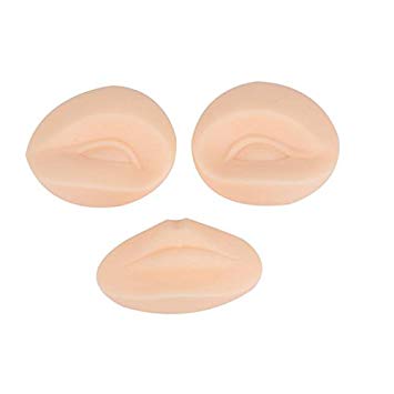 DZT1968 1PC 3D Permanent Makeup Tattoo Eye Lip soft Practice Skin Mannequin Eyebrows +Mouth Mold