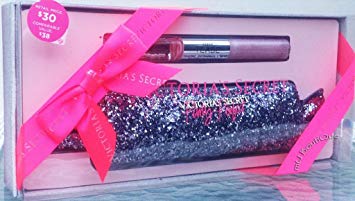 Victoria's Secret Party Perfect Set - NOIR TEASE Eau De Parfum Rollerball & Lip gloss Duo & Silver...