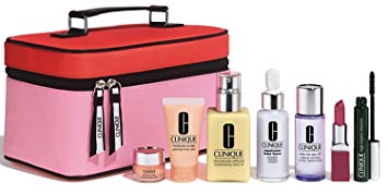 Clinique Gift Set Limited Edition 8 Pcs Lipstick Mascara Repairwear Serum Moisturizer Makeup Remover...