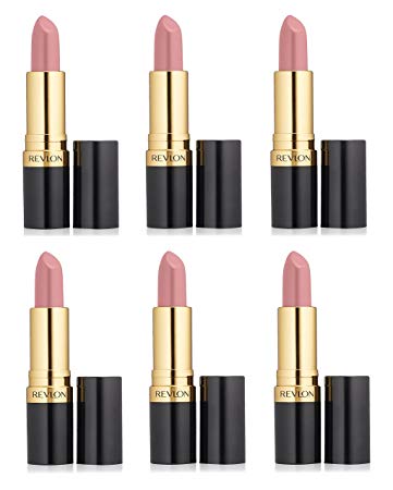 Revlon Super Lustrous Lipstick Creme #668 Primrose (Pack of 6) + FREE Makeup Blender