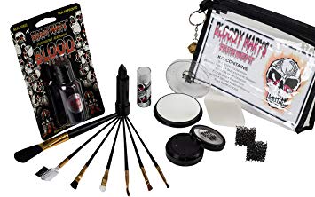 Scary Skeleton Makeup Kit By Bloody Mary - Halloween Costume Professional Special Effects Face...